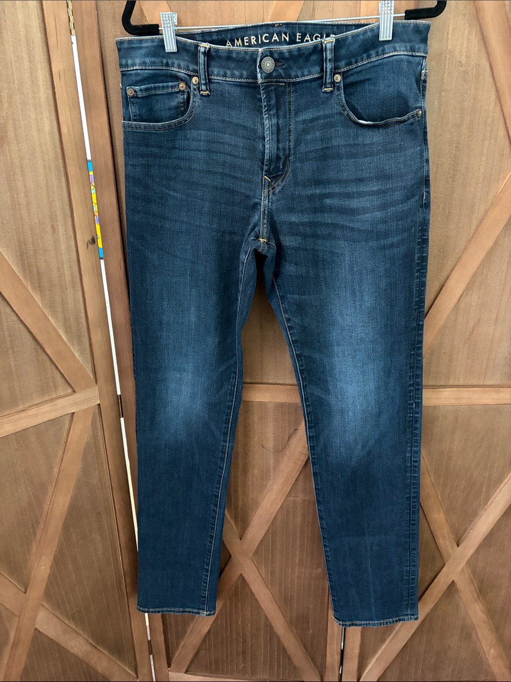 AMERICAN EAGLE OUTFITTERS Men's Indigo Slim Straight Jeans SIZE 34x36